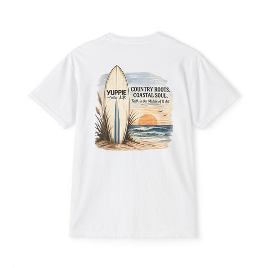 "Country Roots, Coastal Soul" Pocket Tee